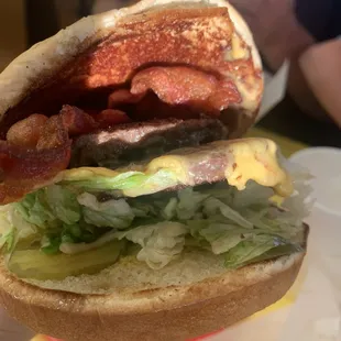 bacon double cheeseburger!
