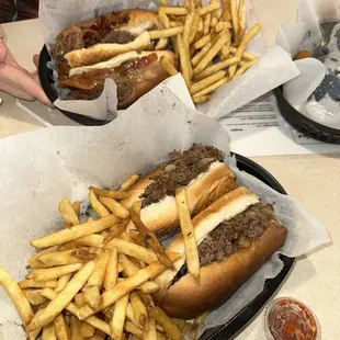 Steak hoagie with hot peppers