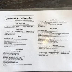 Clearly....... The Menu