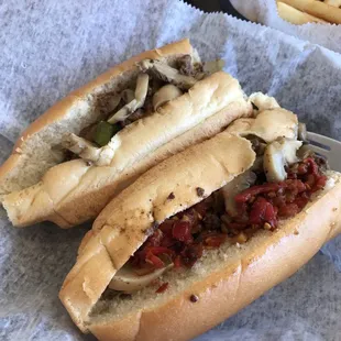 Deluxe Steak-N-Cheese Hoagie - with peppers
