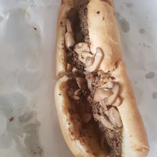 Steak and cheese hoagie