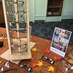 Get a jump on your Holiday giving.
 Buy One   Get One 
          Give One
for a limited time at 
   Howard's Optical