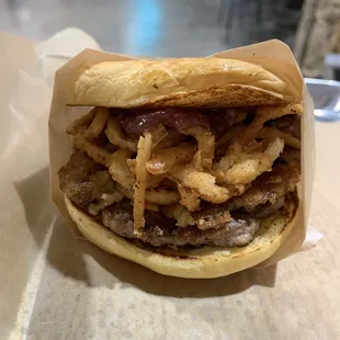 Thanksgiving turkey burger