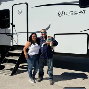 Woohoo!! More happy campers!  Congrats Mr. &amp; Mrs. Hernandez (and Sadie) on your 2023 Forest River Wildcat 363DVW. Welcome to Howdy RV