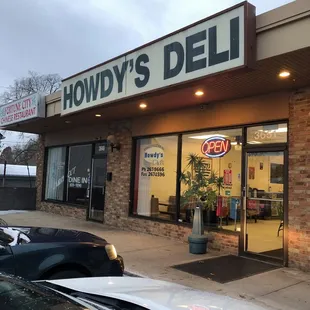 the front of the store