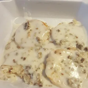 Sausage biscuits and gravy