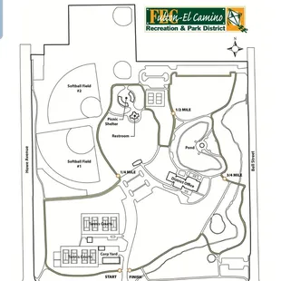 Looking for a one mile route to walk or jog? Howe has you covered! Note the route isn't marked well, use this map (unhighlighted).