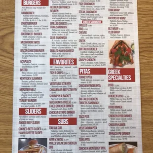 Our Menu