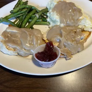 Hot turkey sandwich.