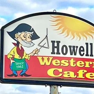 a sign for a western cafe