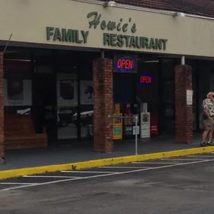 the front of the restaurant