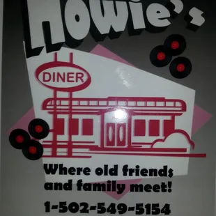 Front of Menu