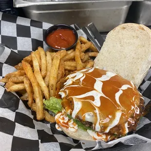 Buffalo ranch burger