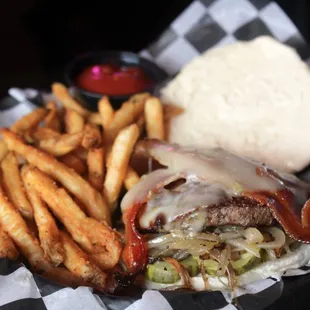 The Ultimate Jack Burger--July's Burger of the Month! Make sure you come in at least once a month to give our monthly burger special a try.