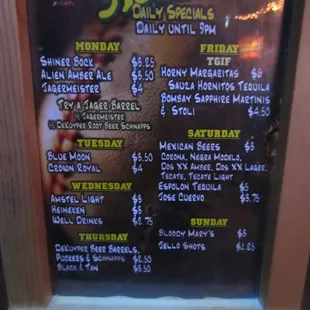 Drink Specials