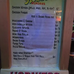 Food menu