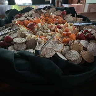 a platter of food
