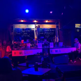 High top table seating area