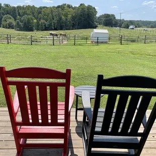 two chairs facing each other