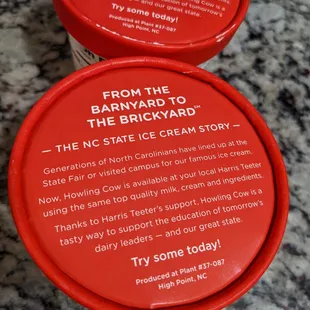 Howling Cow ice cream is also produced in High Point, North Carolina. My hometown.