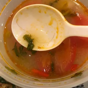 12. Tom Kha Soup woth hair in it!!!