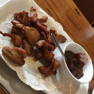 chicken wings and fried chicken, food