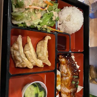 Teriyaki salmon box