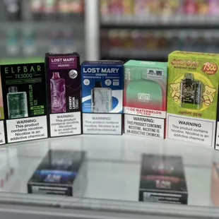 Different varieties of disposable in stock