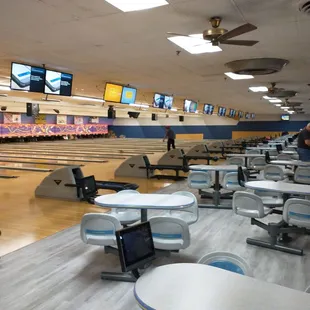 New scoring system on the tables that requires a smartphone.