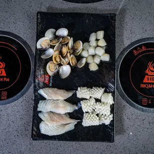 the ingredients of the bbq hot pot