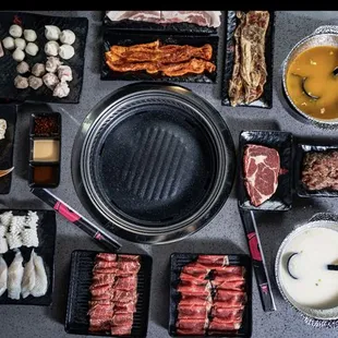 a variety of food items