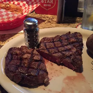 Steak night. Thursday nights, $13 for ribeye, loaded baked potato, and a salad.