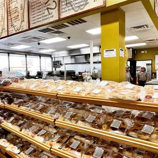 a bakery with a variety of baked goods