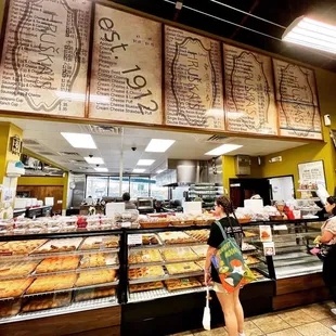 the interior of a bakery