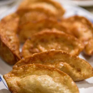 fried dumplings on a plate