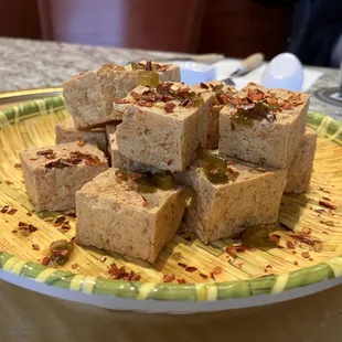 a plate of food on a table