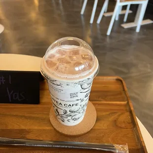 Strawberry milk tea