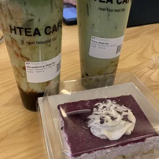 Strawberry Matcha Ube Taro Tiramisu Taro Matcha