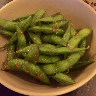 Garlic edamame