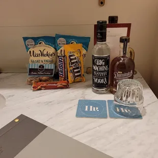 Local liquor ($2) but cute idea.