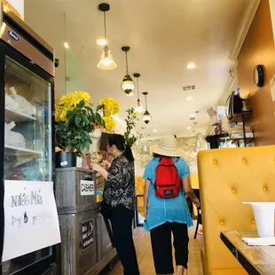 two women in a restaurant