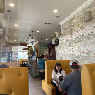 Inside mom and pop... air conditioned