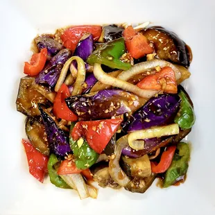 Egg plant stir fry