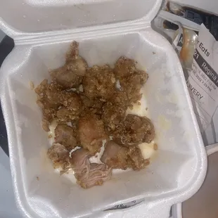 Greasy and unhealthy popcorn chicken