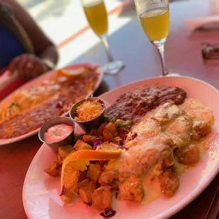 a plate of food on a table