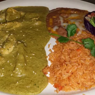 J. Chicken Mole Verde Plate