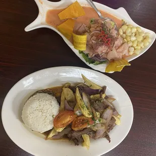 Lomo Saltado a la Criolla Ceviche