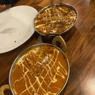 Butter Chicken and chicken tikka masala