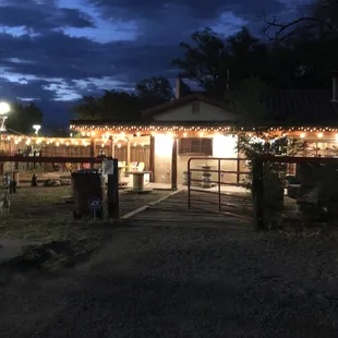 COVID safe beautiful park like patio at the RailRunner station in Belen, NM