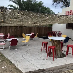 Desert camo shaded patio